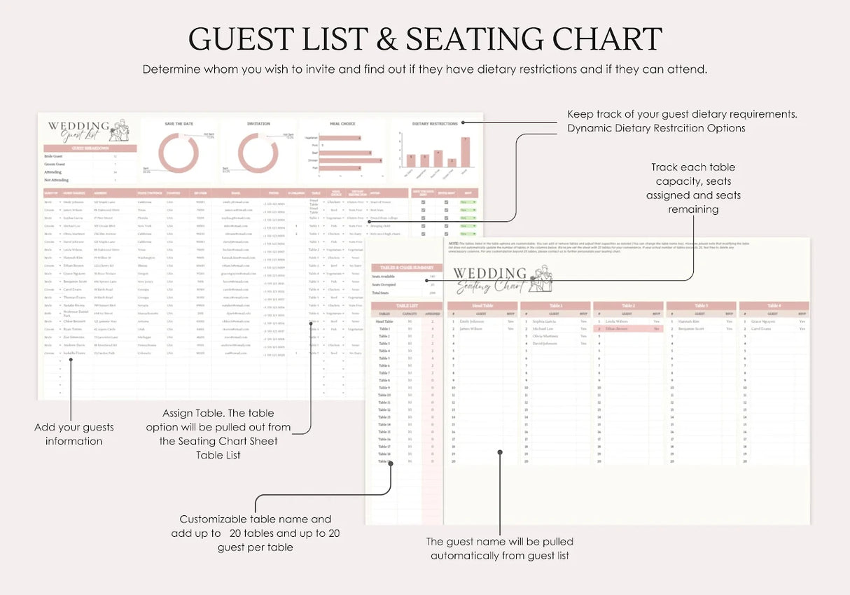 Wedding Planner Spreadsheet